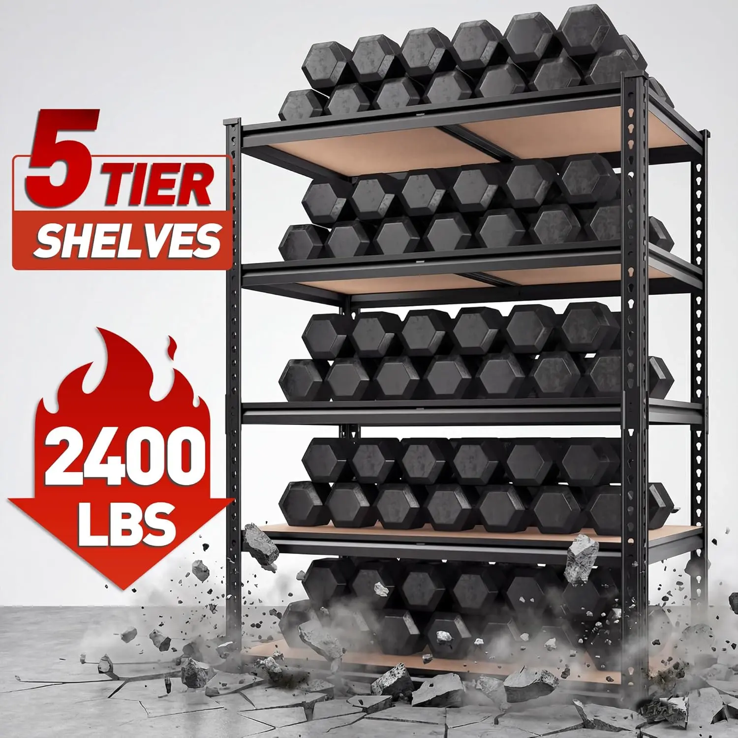 TitanMax 5-tier heavy-duty garage shelving, image 5